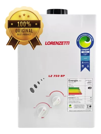 Aquecedor De Água a Gás - Lorenzetti LZ750BP Glp Vazão 7,0L Cor Branco - Image 2